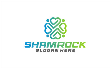 Illustration graphic vector of shamrock four leaf or green clover logo design template