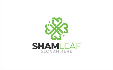 Illustration graphic vector of shamrock four leaf or green clover logo design template