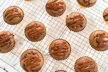 Chocolate raspberry cupcakes