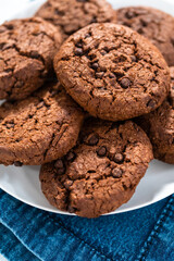 Double chocolate chip cookies