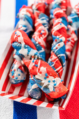 Patriotic cinnamon twists