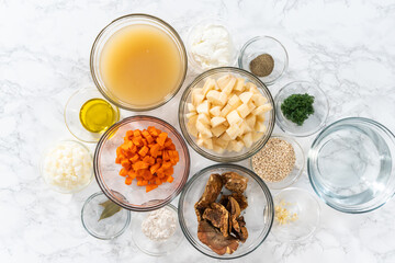 Creamy wild mushroom soup
