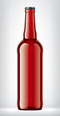 Color Glass Bottle on background. 