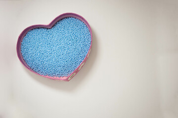 Blue heart on white background