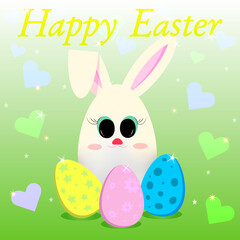 easter card with bunny