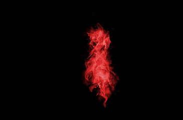 abstract light red smoke steam flow realistic dust overlay beam fire effect light texture on dark black.