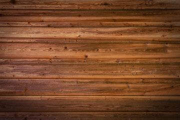 Obraz na płótnie Canvas Dark wood texture with natural pattern. Vintage board background. Horizontal image.