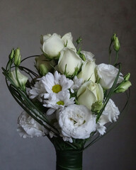 Bouquet of flowers with white roses