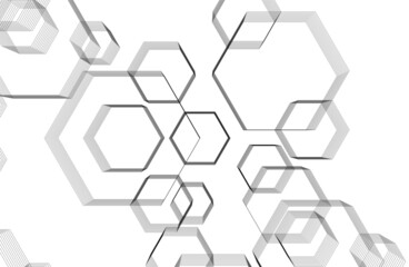 abstract hexagon geometric background vector