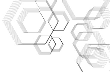 abstract hexagon geometric background vector