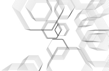 abstract hexagon geometric background vector