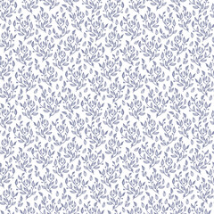 hand drawn Minimalist floral seamless pattern. floral pattern with one line flowers