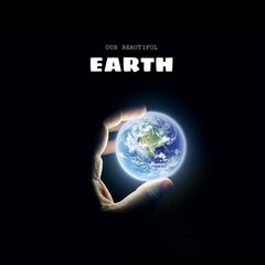 Hand holding earth