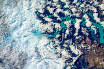 Amazing beauty of planet Earth seen from space. Digital enhancement. Elements of this image furnished by NASA