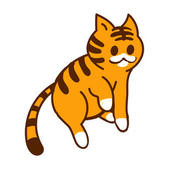 Hand drawn cat cartoon character illustration Animal.