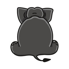 Hand drawn elephant cartoon character illustration Animal.