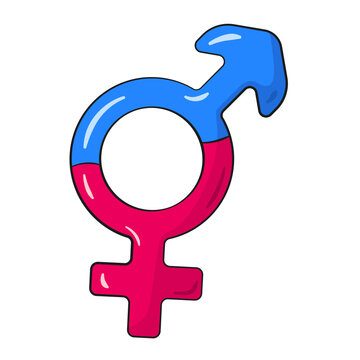 Transgender symbol. Cartoon. Vector illustration