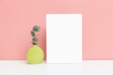 Wedding invitation or greeting card mockup