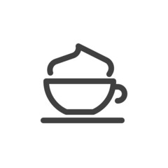 Latte Coffee cup line icon