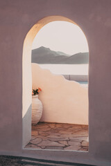 traditional Greek door opening to the sea © Melinda Nagy