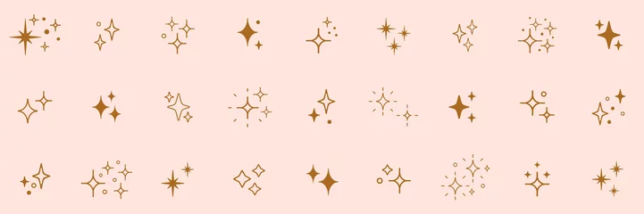 Fotobehang Shine sparkle icon. Vector blink star for logo, sparkle clipart © biancaoddi