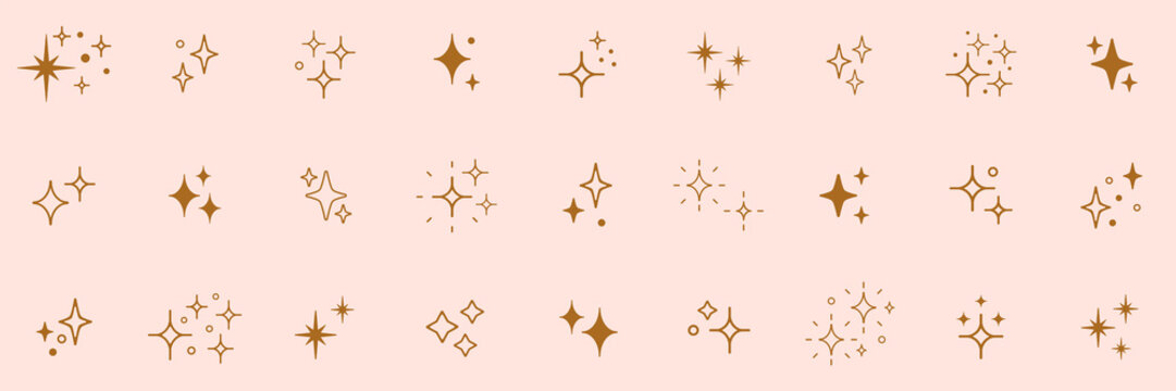 Shine sparkle icon. Vector blink star for logo, sparkle clipart