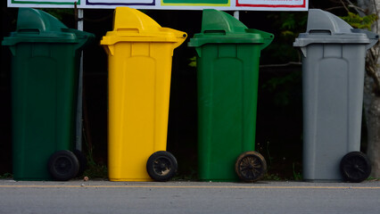 variety of gabage bin