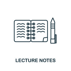 Lecture Notes icon. Line element from university collection. Linear Lecture Notes icon sign for web design, infographics and more.