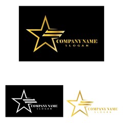 Obraz premium Star Logo abstract design vector template symbol concept icon.