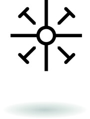 Obraz premium Coptic cross vector illustration, symbolizing the eternal and everlasting love of God. Cross shape of the Coptic church 