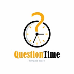 Question time vector logo template. Suitable for business, education, web, art and use mark symbol