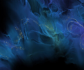 Elegant banner template design with color paint.