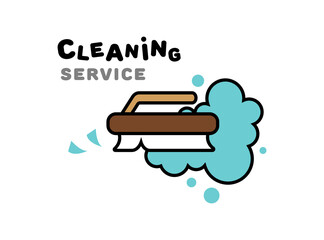 cleaning clean service logo. Cleaning service emblem. Signs, symbols