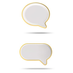 3d Chat bubble. Talk, dialogue, messenger or online support concept.