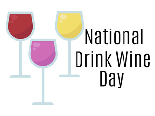 National Drink Wine Day, Idea for poster, banner, flyer, leaflet or postcard