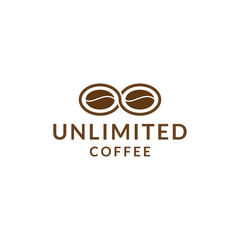 Coffee Logo With Infinity Symbol Icon