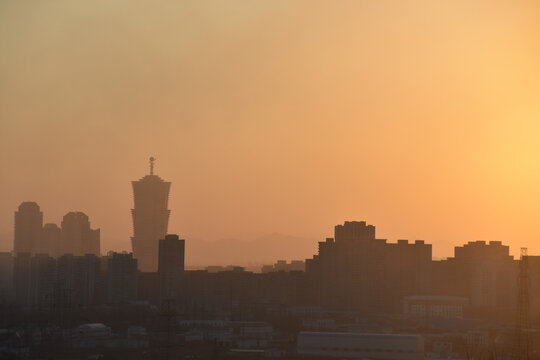 Pyongyang Skyline, early morning in North Korea's capital city