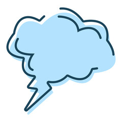 flat speech bubble, speech message, email, cloud speech bubble. speech bubble message isolated on white background Vector illustration