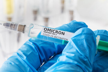 covid-19 omicron ba.2 variant vaccination concept