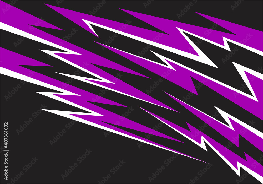Poster abstract background with purple sharp and zigzag line pattern