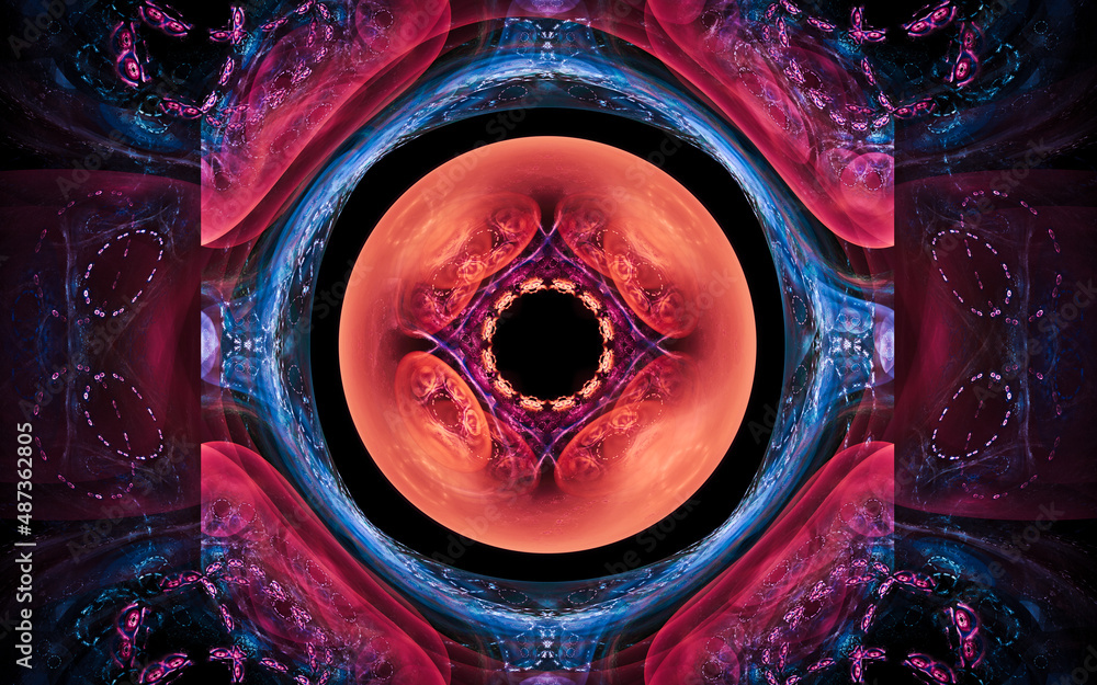 Aufkleber digital illustration abstract image generated fractal background image wallpaper pattern of various 