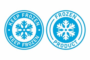 Keep frozen badge vector logo template. Suitable for label product