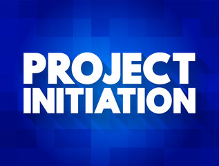 Project initiation - first step in starting a new project, text concept for presentations and reports