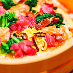 Japanese seafood Bara Chirashi Zushi 