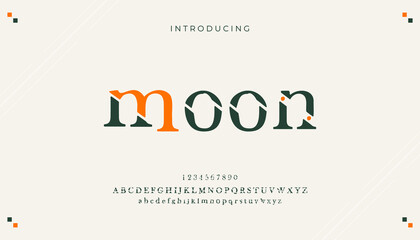 Creative minimalist classic alphabet fonts