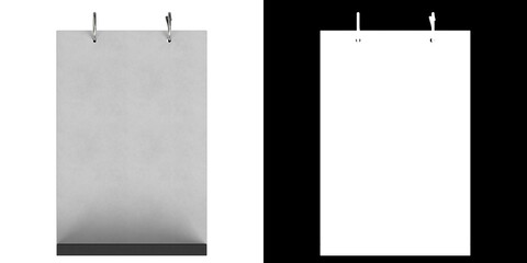 3D rendering illustration of a table tent template