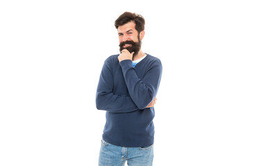 Fototapeta premium mens beauty. smiling bearded man. mature man with beard. hair and beard care.