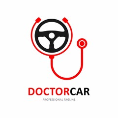 Steer stethoscope logo vector template. Suitable for business, web, art, automotive, and transportation