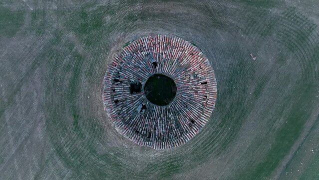 Group of Palomares of Villamayor de Campos seen from a drone. Villamayor de Campos. Zamora. Castile and Leon, Spain, Europe	
