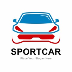 Sport car vector logo design. Suitable for business, web, art, transportation, automotive